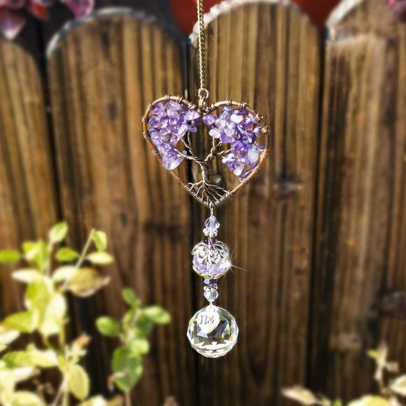 Sun Catcher Crystal Tree of Life Rainbow Maker Drops Hang for Window, Home Decor - Picture 3 of 8